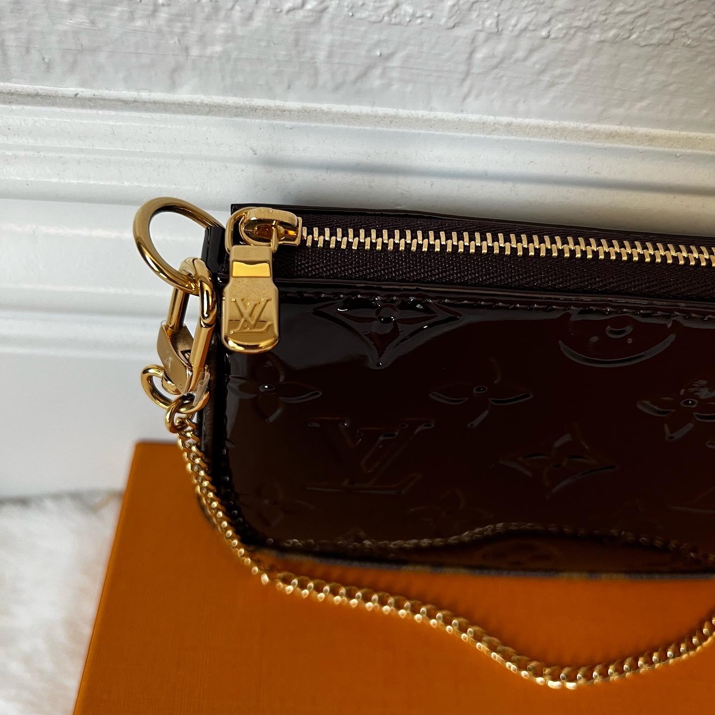 Louis Vuitton, Bags, Brand New Authentic Louis Vuitton Mini Pochette  Vernis Leather
