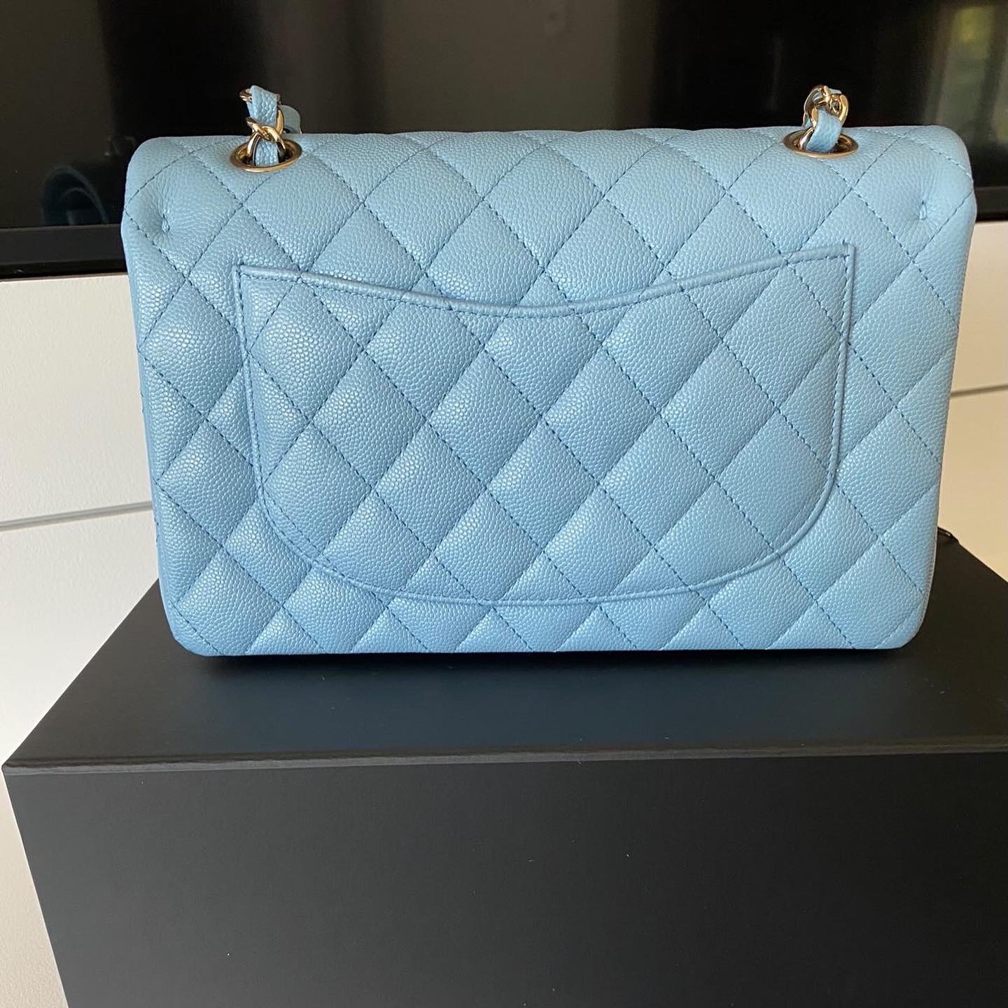 blue mini chanel bag authentic